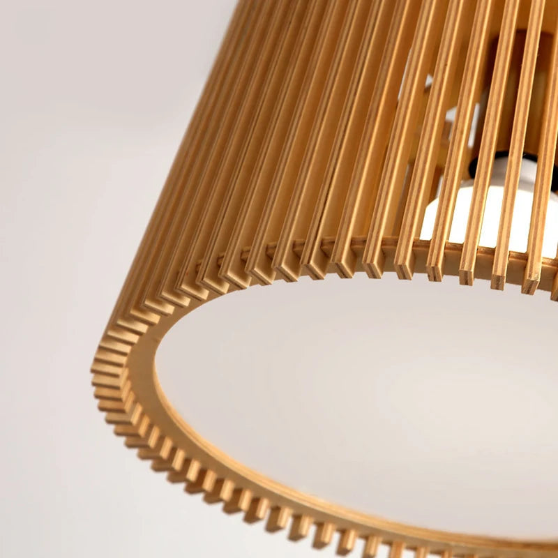 suspension en bois massif design moderne pour décoration intérieure - vue 6 sur 8