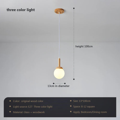 Suspension nordique atmosphérique chinoise à trois têtes salle à manger salle à manger moderne simple bar personnalisé créatif cuisine lumière - vue 10 sur 15