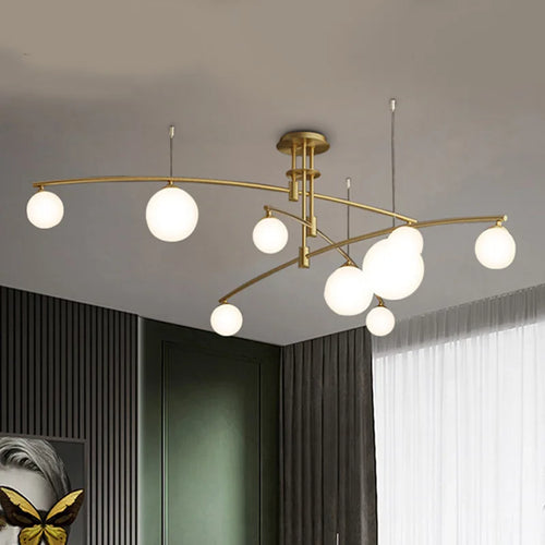 lustre en métal et verre pour barre de suspension cuisine - vue 2 sur 12