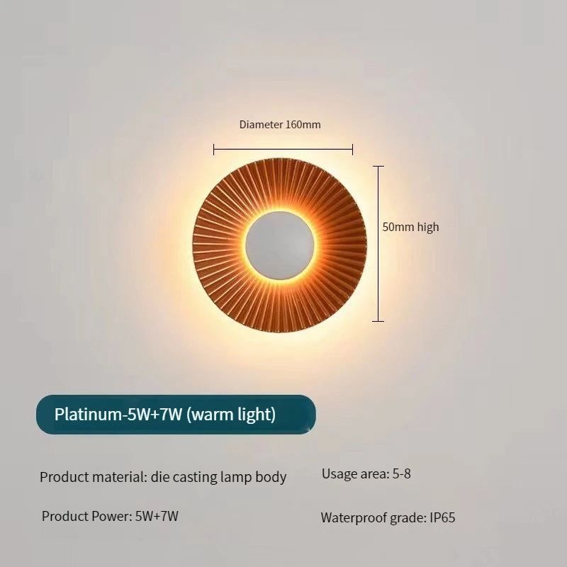 applique murale led moderne en forme de disque pour décoration intérieure - vue 7 sur 10