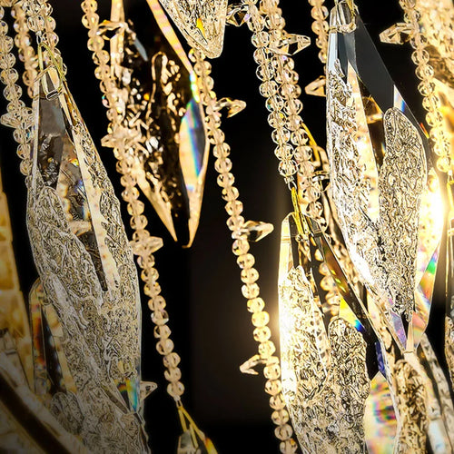 lustre de luxe en cristal pour villas haut de gamme personnalisé - vue 3 sur 9