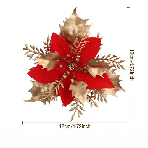 décoration suspendue fleur pailletée pour arbre de noël - vue 27 sur 34
