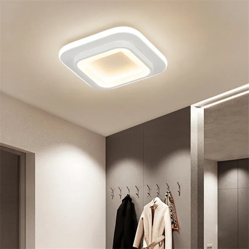 plafonnier moderne à leds design rond ou carré pour décoration intérieure - vue 5 sur 9