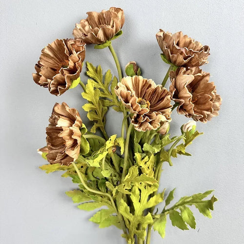 lot de 2 coquelicots artificiels pour décoration de fêtes et festivals - vue 5 sur 12
