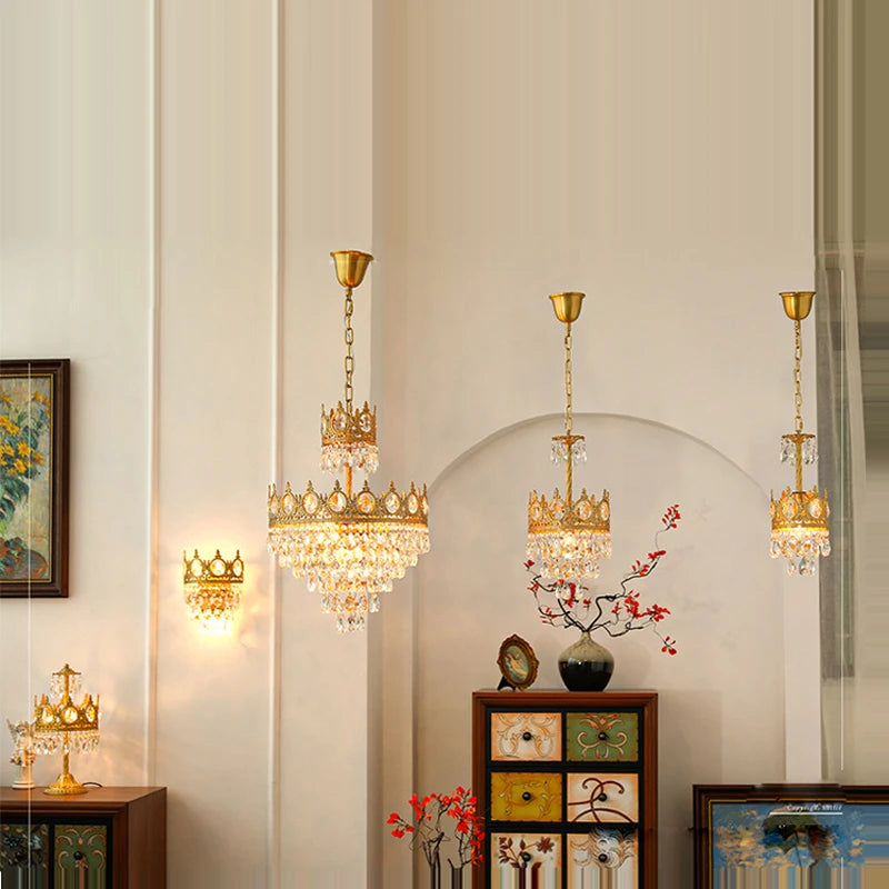 lustre en cristal k9 dimmable pour un éclairage élégant - vue 4 sur 16
