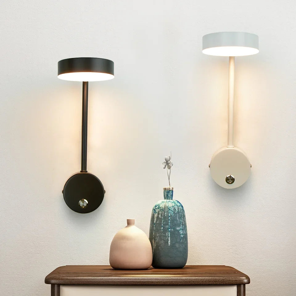 applique murale led moderne éclairage rotatif pour intérieur décoratif - vue 4 sur 18