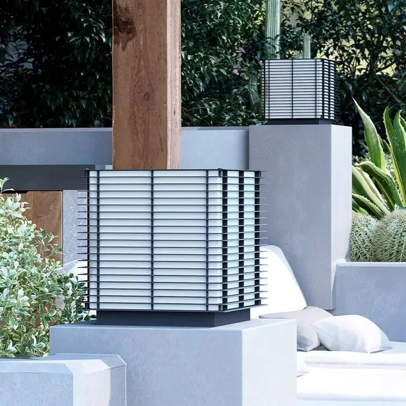 lampe de pelouse solaire moderne pour éclairage extérieur - vue 6 sur 12
