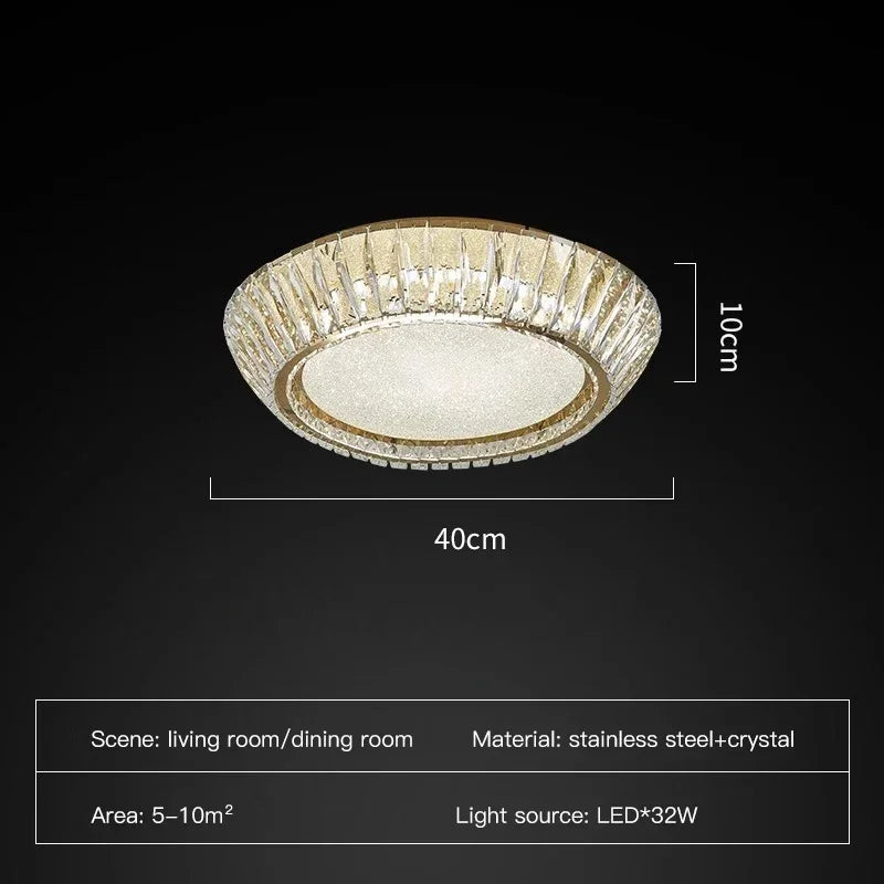 plafonnier en cristal luxe design nordique pour décoration intérieure - vue 9 sur 10