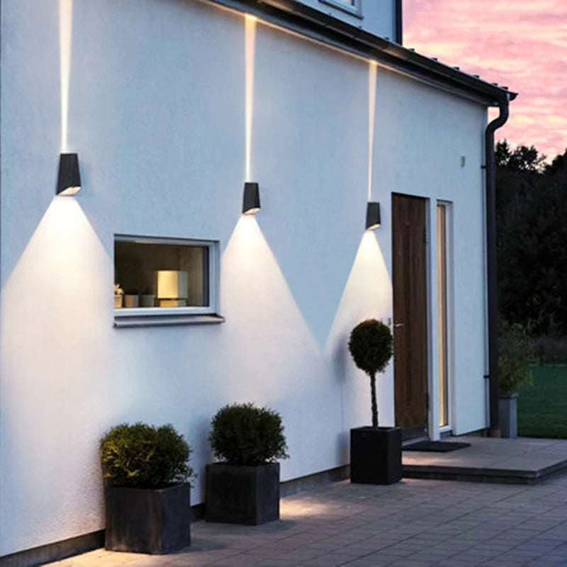 applique murale led extérieure design étanche éclairage moderne - vue 6 sur 9