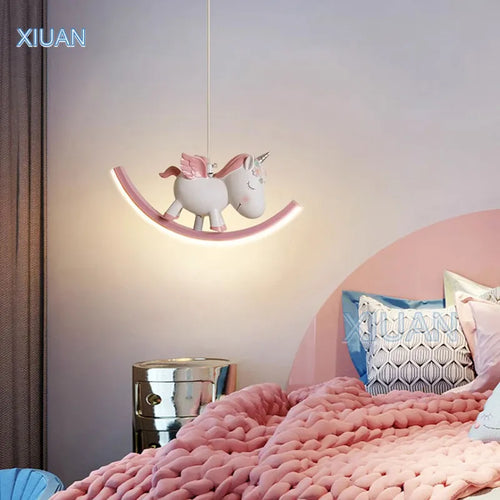 lampe suspendue déco licorne - vue 2 sur 14