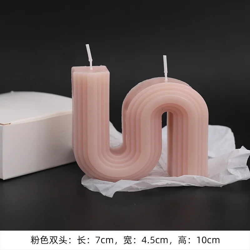 bougies parfumées géométriques en forme de u pour décoration intérieure - vue 8 sur 27