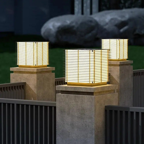 lampe de pelouse solaire moderne pour éclairage extérieur - vue 6 sur 12