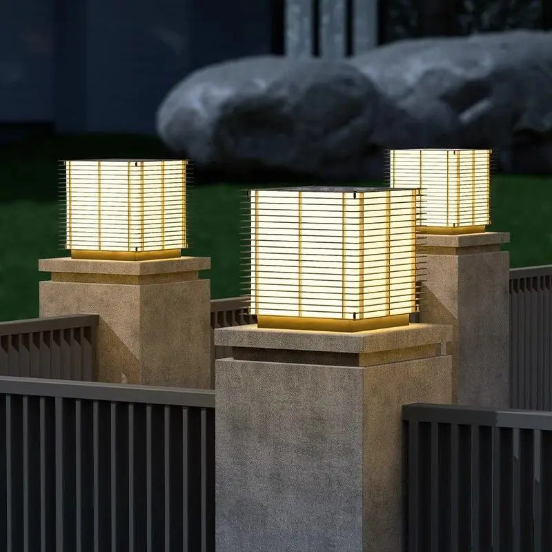 lampe de pelouse solaire moderne pour éclairage extérieur - vue 5 sur 12