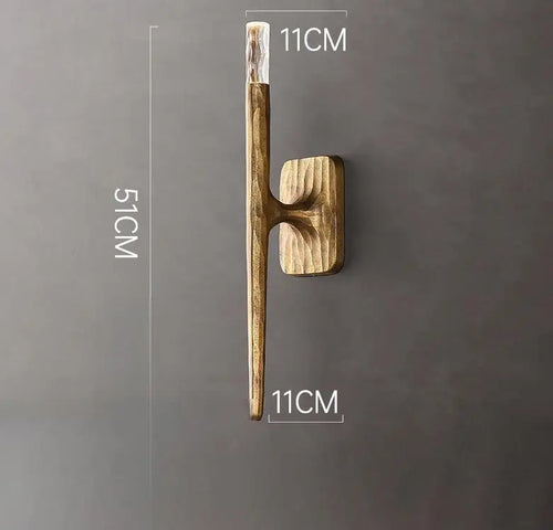 applique murale led en bronze avec cristal pour éclairage décoratif - vue 10 sur 9