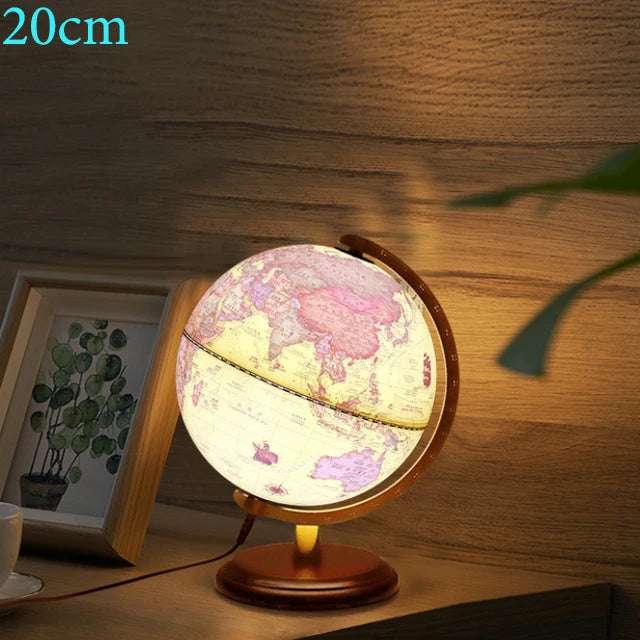 lampe à poser rétro globe terrestre lumineux avec carte du monde - vue 9 sur 10