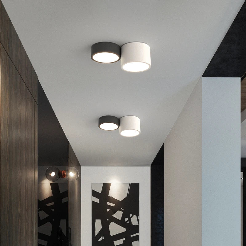 Nordique Mingzhuang Downlight LED plafonnier ménage chambre lumière circulaire Simple moderne porche couloir lumière - vue 4 sur 10