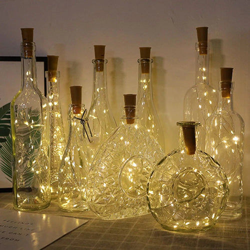 lot de 10 guirlandes lumineuses en liège pour décoration et bricolage - vue 5 sur 9