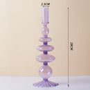 bougeoirs coniques en verre pour décoration de table de mariage