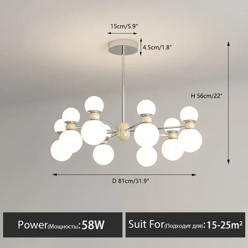 lustre suspendu dimmable pour décoration intérieure moderne - vue 9 sur 15