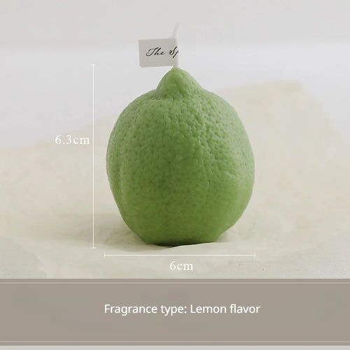 cadeau parfumé bougie citron décorative pour anniversaire fait main - vue 8 sur 10