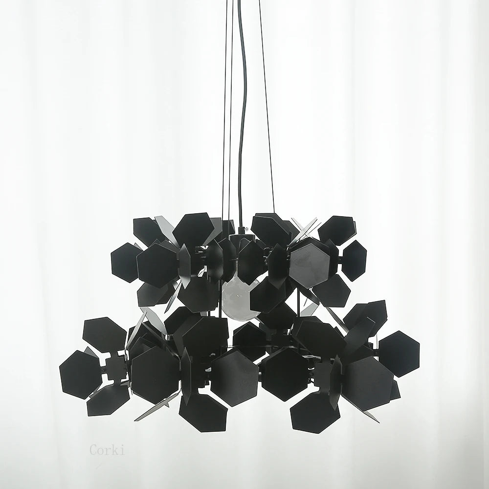 lustre à led moderne en fer pour décoration intérieure - vue 6 sur 8