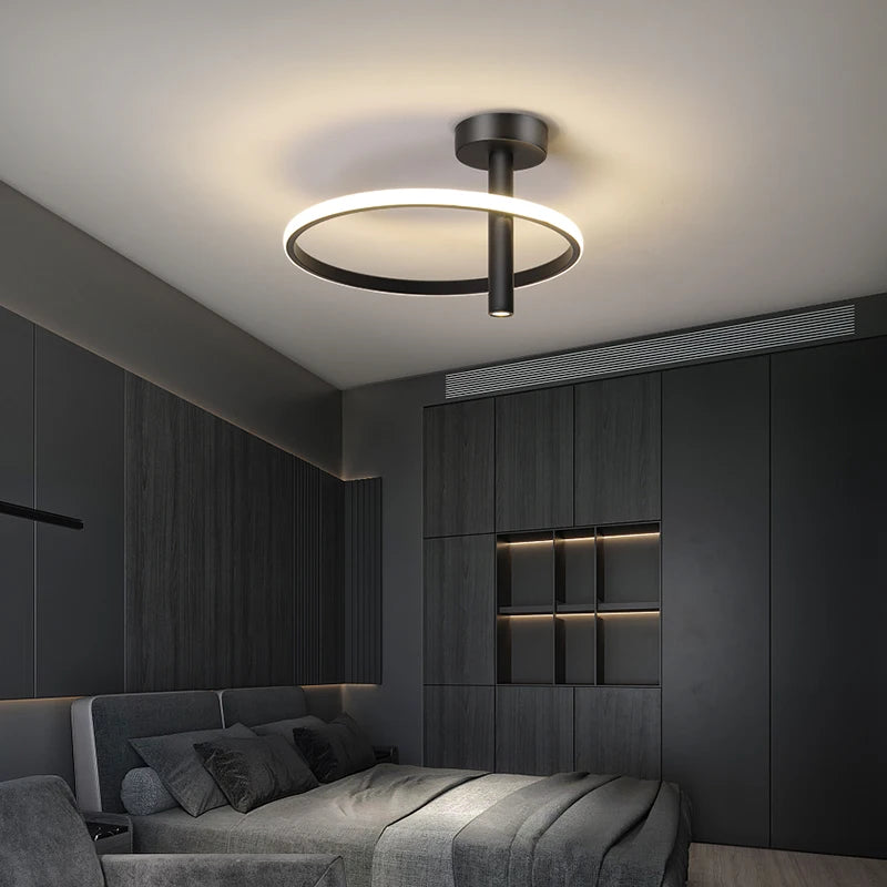 plafonnier moderne à leds minimaliste annulaire pour décorer maison