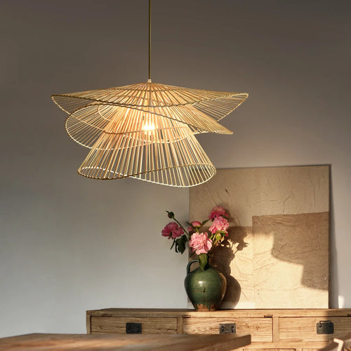 suspension moderne en rotin pour un décor créatif - vue 2 sur 9