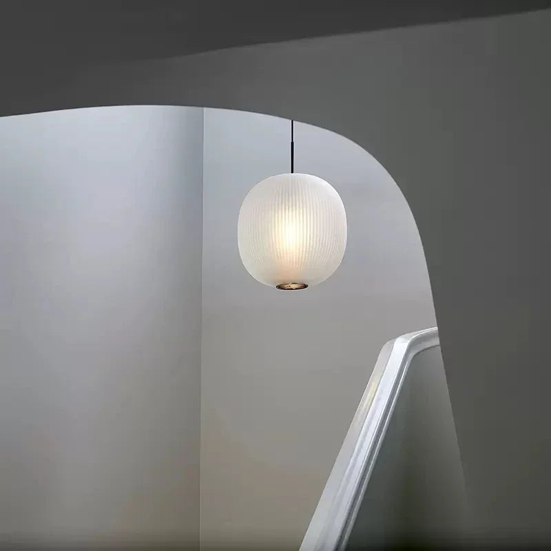 suspension led créative en verre pour hôtel et café bar - vue 5 sur 8