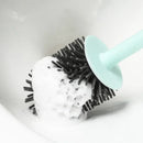 brosse de toilette suspendue en silicone avec manche long et support rapide