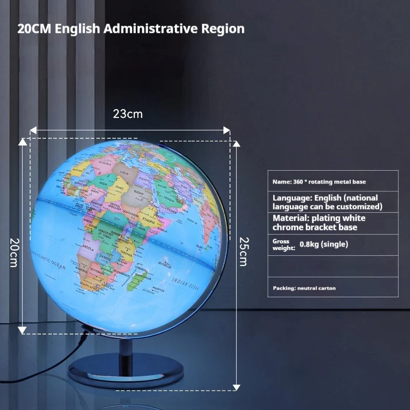 globe terrestre lumineux avec base rotative pour la rentrée scolaire - vue 11 sur 18