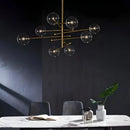 lustre à led en verre pour intérieur moderne décoratif