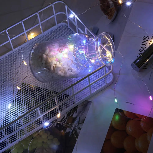 guirlande lumineuse en liège avec 20 led pour fêtes et mariages - vue 10 sur 10