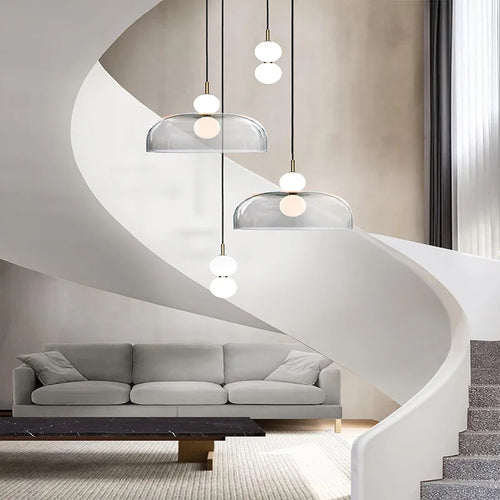 suspension en verre nordique pour décoration intérieure moderne - vue 4 sur 15