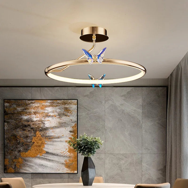 lustre led papillon avec cordon réglable pour décoration intérieure - vue 4 sur 20