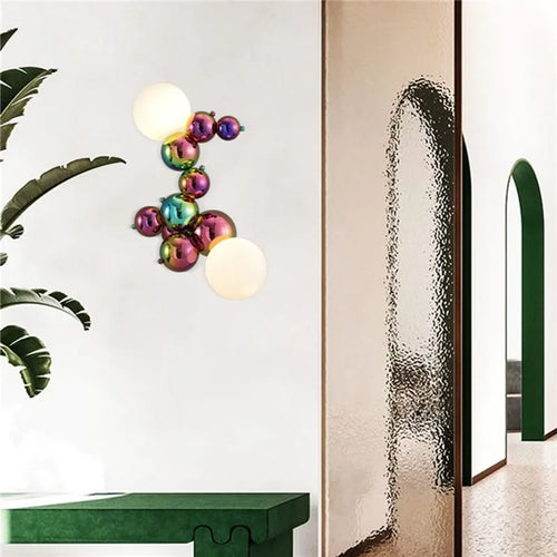 applique murale en verre design postmoderne lumineuse et colorée - vue 5 sur 8