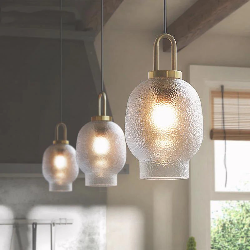 lustre en verre minimaliste au style luxueux et léger - vue 3 sur 10
