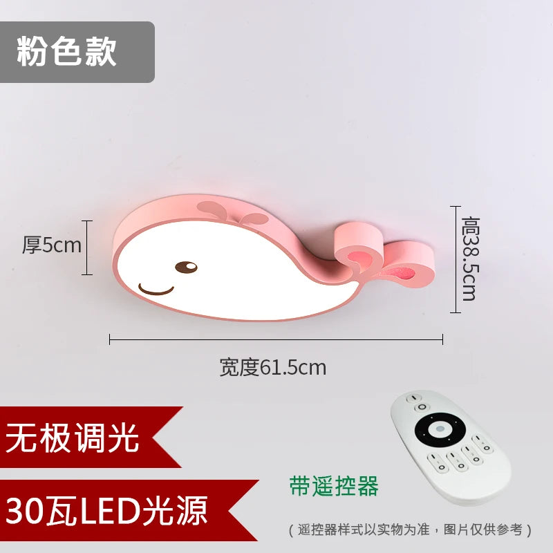 plafonnier led baleine éclairage créatif moderne pour enfant - vue 10 sur 15