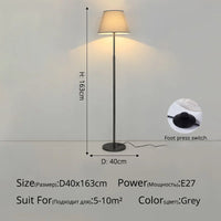 lampe de sol minimaliste de luxe avec table verticale réglable
