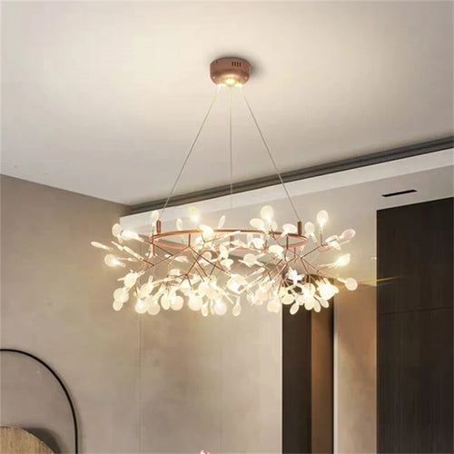 lustre led moderne avec branches rondes pour suspension - vue 7 sur 14