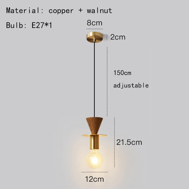 suspension moderne en bois et métal pour intérieur élégant - vue 8 sur 14