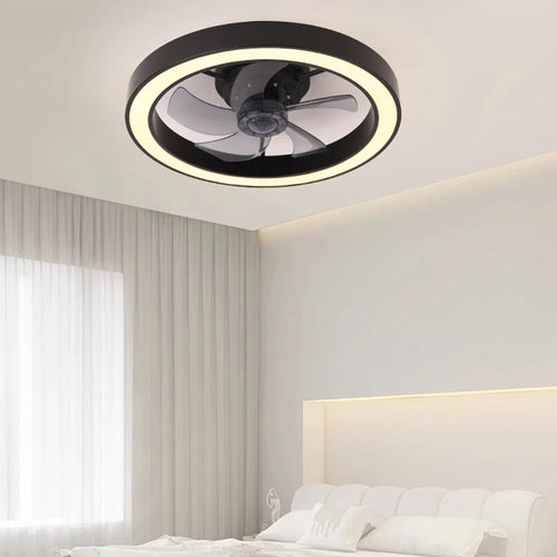 Modern LED Fan Light Remote Control Timed Electric Fan Bedroom, Living Room Decoration, Home Decoration LED Ceiling Fan Light - vue 4 sur 8