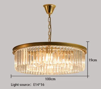 lustre en cristal suspendu pour éclairage intérieur design élégant - vue 17 sur 22