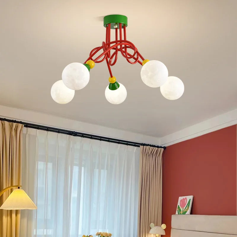 plafonnier 3d lune bulle pour chambre enfant décoration magique - vue 4 sur 6