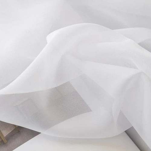 Voilage moderne en tulle brodé pour fenêtre salon