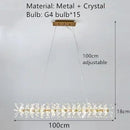 suspension moderne en cristal transparent pour décoration intérieure