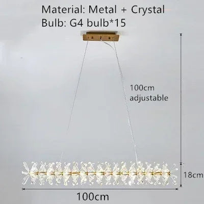 suspension moderne en cristal transparent pour décoration intérieure - vue 10 sur 13