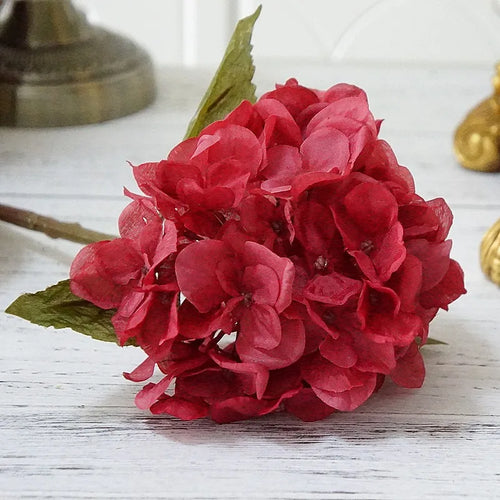 bouquet d'hortensias en soie pour décoration intérieure et mariage - vue 9 sur 14