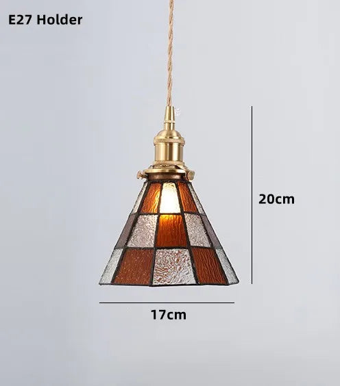suspension nordique en verre teinté et cuivre élégant - vue 21 sur 25