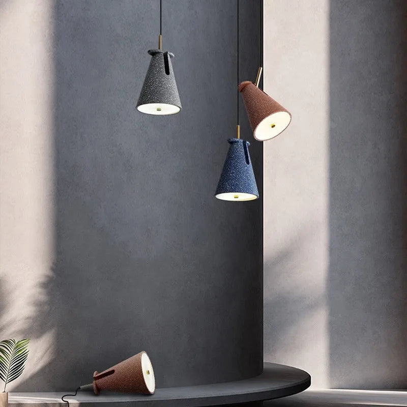 suspension nordique en terrazzo pour un éclairage moderne - vue 5 sur 12