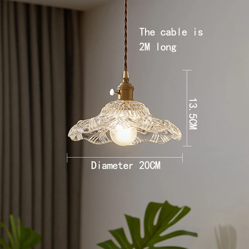 Lustre japonais en verre de laiton - vue 15 sur 23